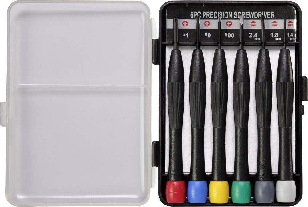 Set odvijača za elektroniku i finu mehaniku 6-dijelni Basetech ravni, križni Phillips slika