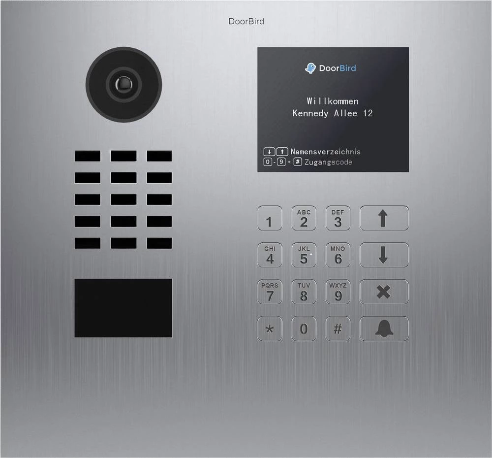 IP video portafon D21DKH Door Bird LAN podžbukno kućište plemeniti čelik slika