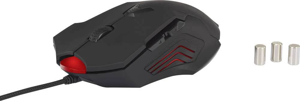 Renkforce RF-GM-PR01 USB gaming miš Laser Osvjetljen, Ugrađeni kotačić za pregled, Podešavanje težine Crna slika