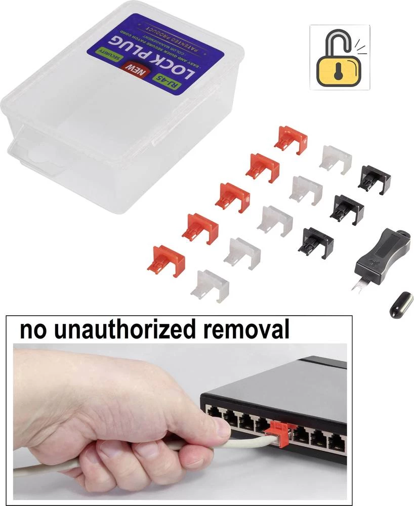 Sigurnosni klip za mrežni kabel Renkforce RF-NW-SC 30 kom. slika