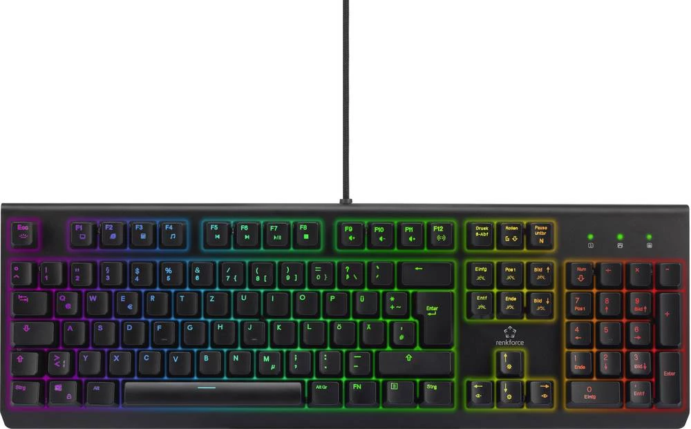 Mehanička tipkovnica za igranje RF-GT-X4 Renkforce crna slika