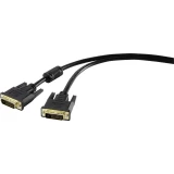 Renkforce DVI priključni kabel [1x DVI-utikač 24+1pol. - 1x DVI-utikač 24+1pol.] 3 m crne boje