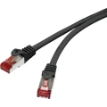 RJ45 mrežni kabel CAT 6 S/FTP 0.25 m crne boje, sa zaštitom od odvajanja, pozlaćeni kontakti, vatrostalan Renkforce slika