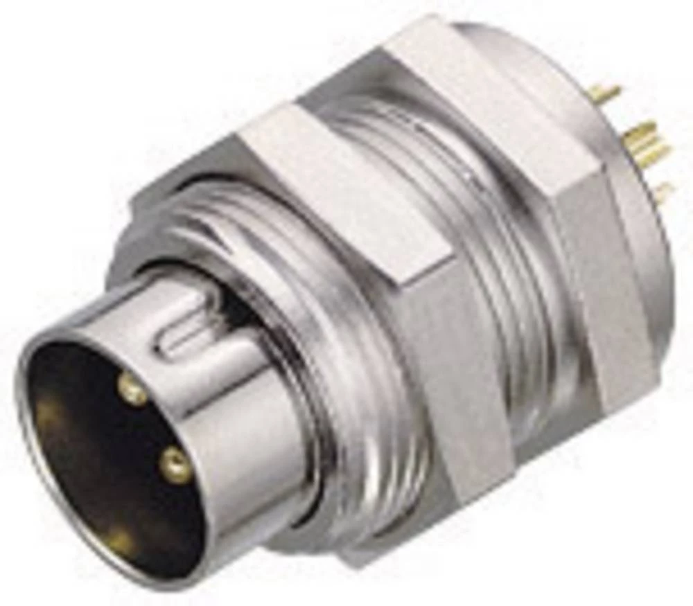 Subminijaturni okrugli konektor, serija 711 broj polova: 4 utikač s prirubnicom 3 A 09-0081-00-04 Binder 20 kom. slika