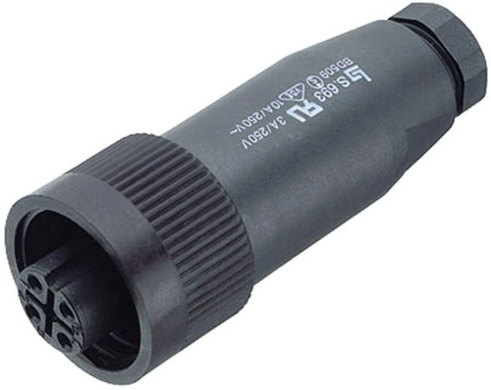 Standardni okrugli konektor, serija 693 broj polova: 6 + PE kabelska utičnica, ravna 10 A 99-4218-00-07 Binder 20 kom. slika