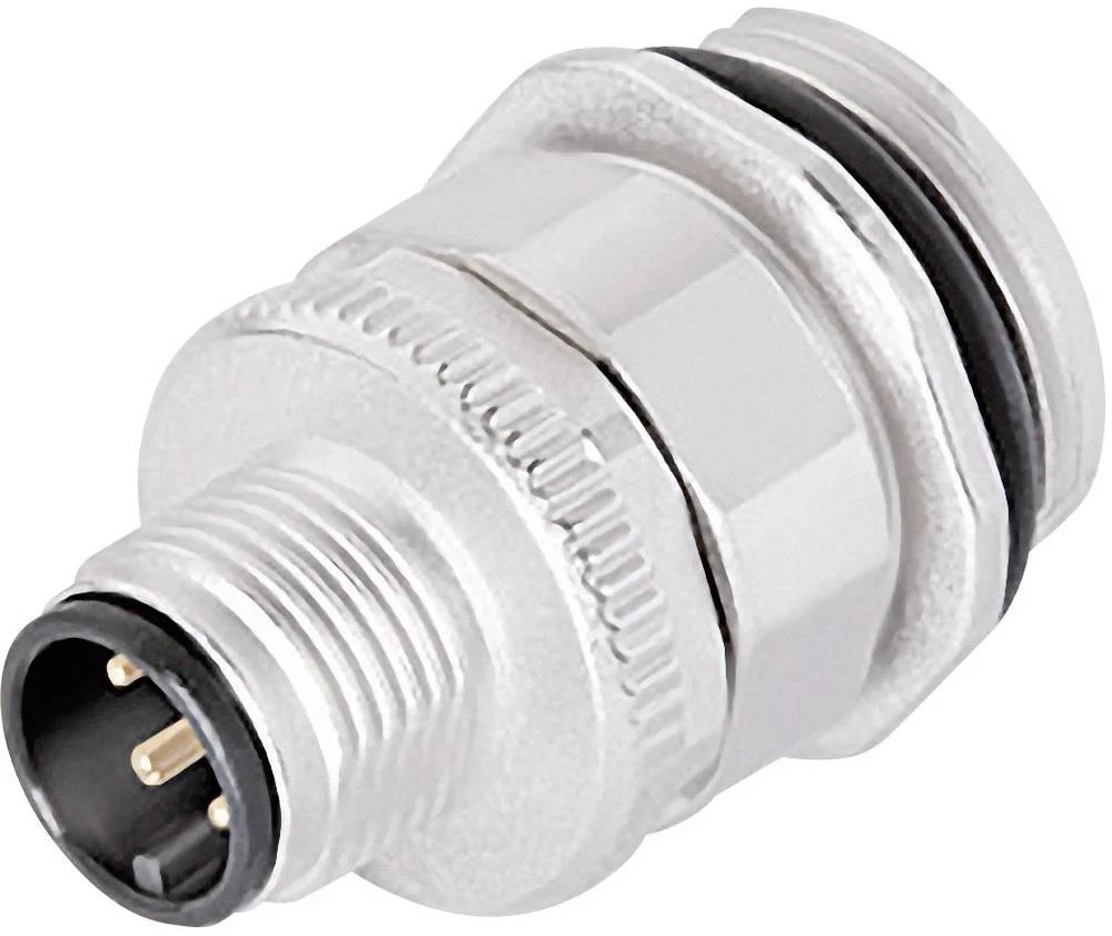 M12 konektor s prirubnicom i vijčanim stezaljkama, serija 713 broj polova: 5 utikač s prirubnicom 8 A 99-0433-500-05 Binder 20 k slika