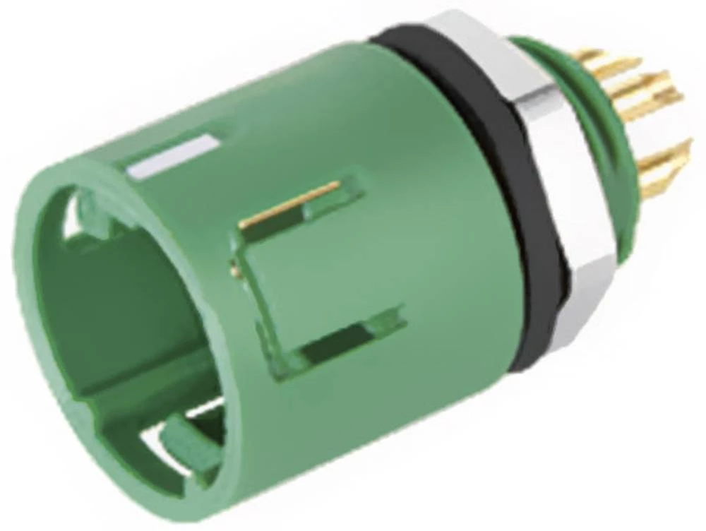 Subminijaturni okrugli konektor s kodiranjem u boji, serija 620 broj polova: 8 utičnica s prirubnicom 1 A 99 9227 070 08 Binder slika