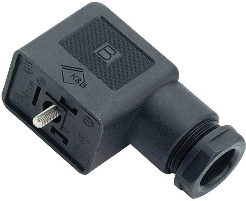Konektor za magnetski ventil, serija B 220 crne boje 43-1800-000-03 broj polova:2 + PE Binder sadržaj: 20 kom. slika