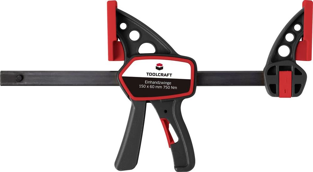 Jednoručna stega TO-4986708 TOOLCRAFT 150 x 60 mm 750 Nm raspon dosega: 63 mm slika
