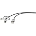 renkforce 3-u-1 Micro-USB/Lightning/USB-C™ kabel za punjenje i sinkronizaciju 1 m slika