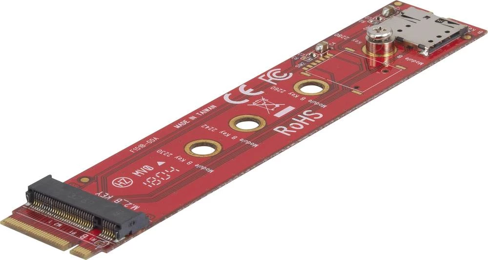 Riser kartica Renkforce [1x M.2 Key B utikač - 1x M.2 Key B utičnica] slika