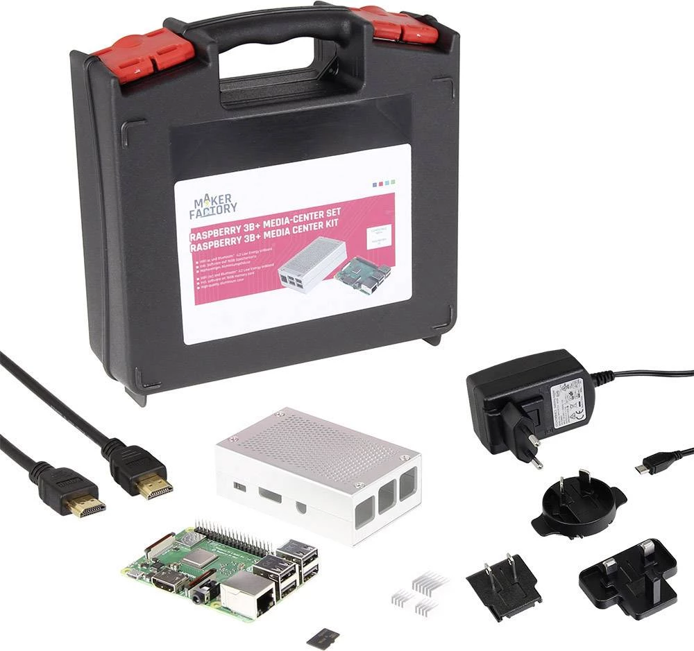 Raspberry Pi&reg; 3 model B+ 1 GB uklj. kućište, uklj. napajanje, uklj. programska oprema slika