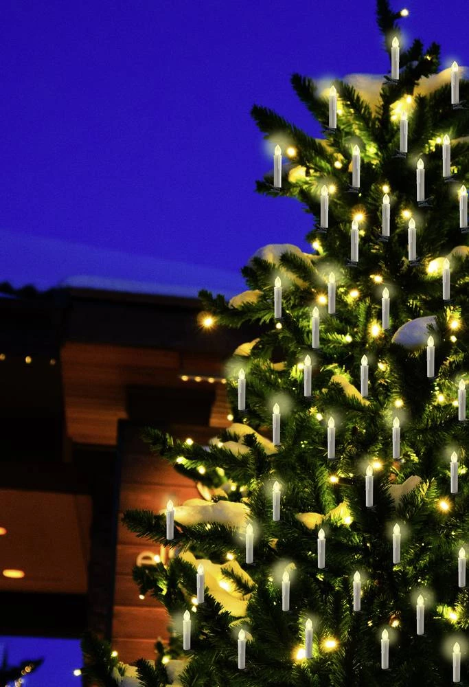 Polarlite bežična rasvjeta za božićno drvce, vanjska, na baterije 20 kom. LED toplo bijela slika