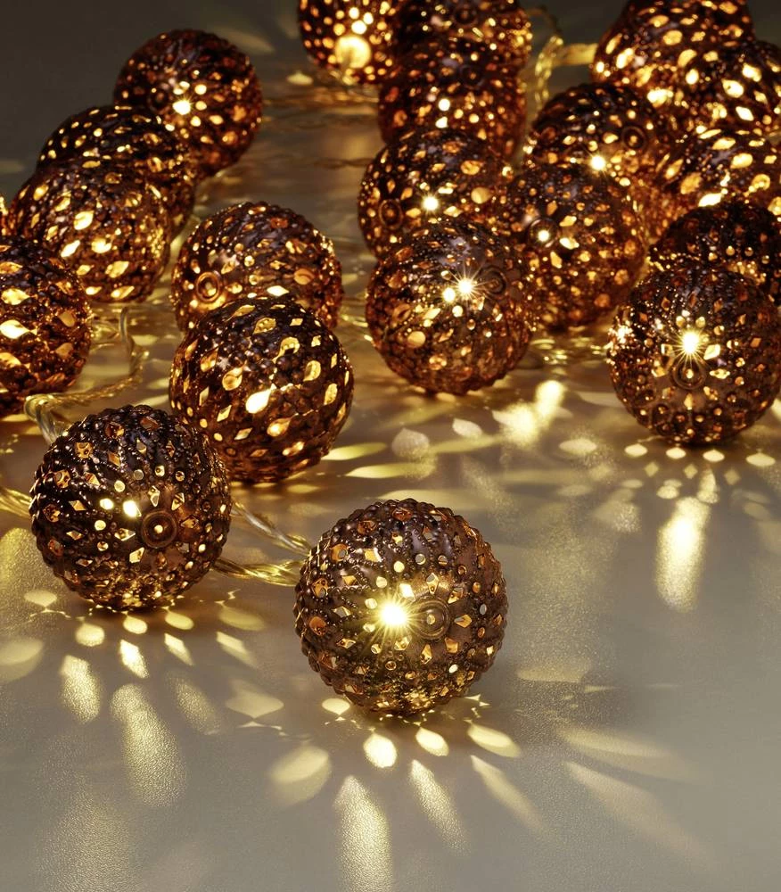 Polarlite svjetlosni lanac s motivom, loptice, unutarnji, na struju 30 kom. LED toplo bijela slika