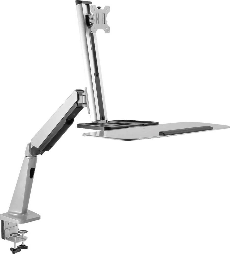 Digitus DA-90381 Radni stol za sjedenje-stajanje ATT.FX.HEIGHT_RANGE: 30 Do 500 mm Crna, Srebrna slika