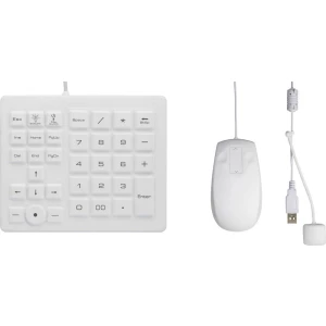 USB numerička tipkovnica, miš set Renkforce Zaštita od prskanja, Zaštita od prašine, S Trackball Crna slika