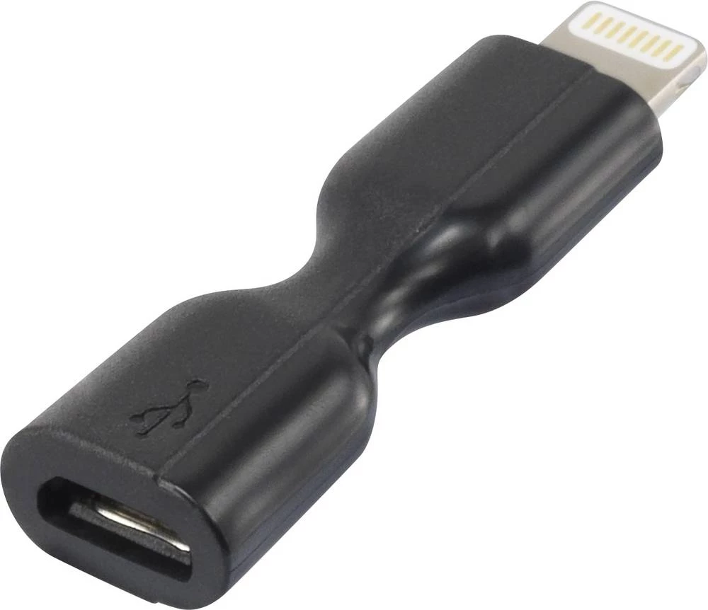 USB 2.0 Adapter [1x Muški konektor Apple Dock Lightning - 1x Ženski konektor USB 2.0 tipa Micro B] Crna Renkforce slika