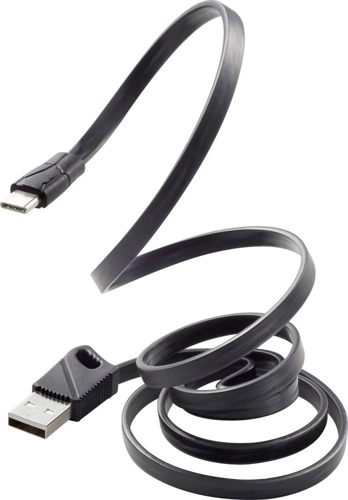 Renkforce USB 2.0 Priključni kabel [1x Muški konektor USB 2.0 tipa A - 1x Muški konektor USB-C&trade;] 1 m Crna slika