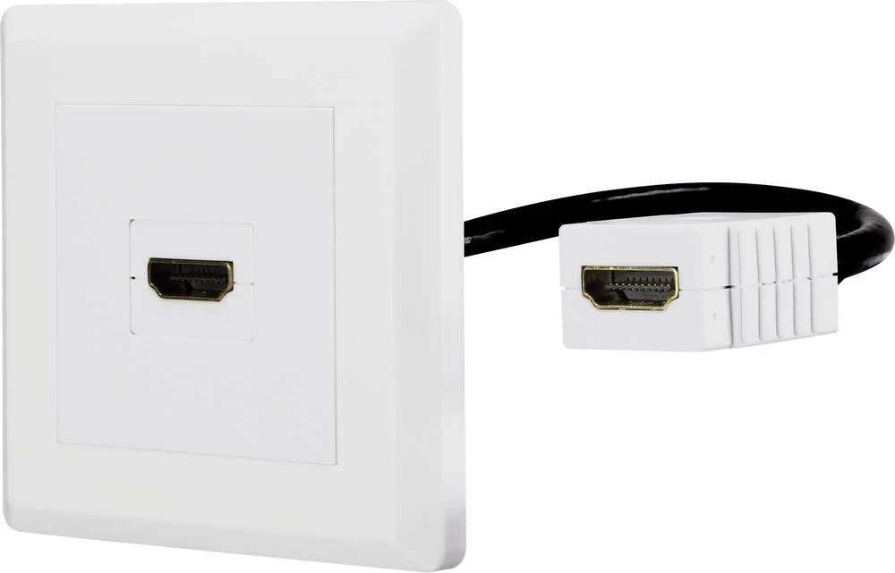 HDMI Adapter [1x Ženski konektor HDMI - 1x Ženski konektor HDMI] Bijela pozlaćeni kontakti Renkforce slika