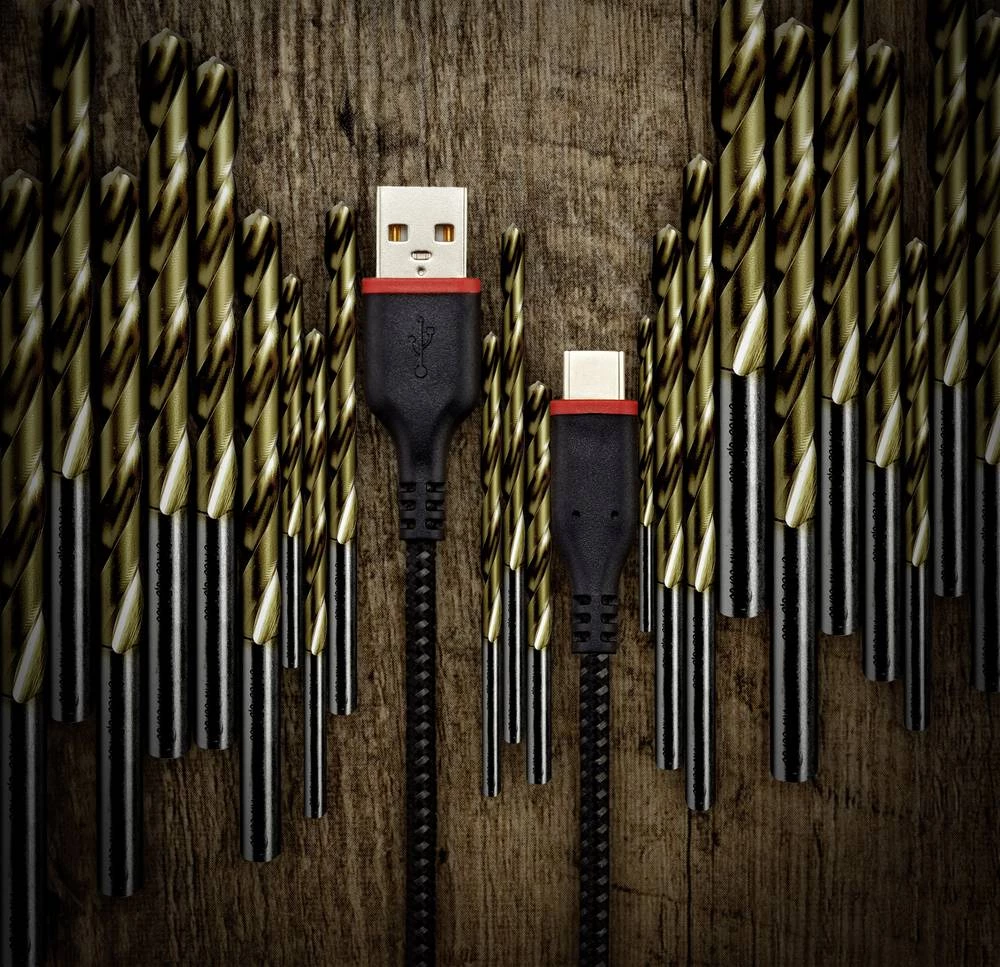 Renkforce USB 2.0 Priključni kabel [1x Muški konektor USB 2.0 tipa A - 1x Muški konektor USB-C&trade;] 1 m Crna Odporan na paran slika