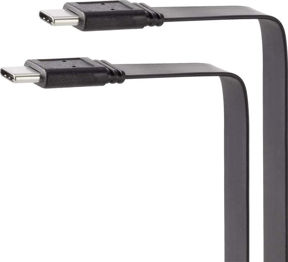 Renkforce USB 3.1 (Gen 2) Priključni kabel [1x Muški konektor USB-C&trade; - 1x Muški konektor USB-C&trade;] 0.9 m Crna visokofl slika