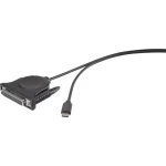 Renkforce Paralelno sučelje Priključni kabel [1x Muški konektor USB-C™ - 1x 25-polni ženski konektor D-SUB] 1.8 m Crna
