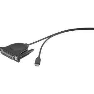 Renkforce Paralelno sučelje Priključni kabel [1x Muški konektor USB-C™ - 1x 25-polni ženski konektor D-SUB] 1.8 m Crna slika