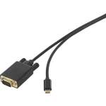 USB / VGA priključni kabel Renkforce [1x USB-C™ utikač - 1x VGA utikač] 3 m crna