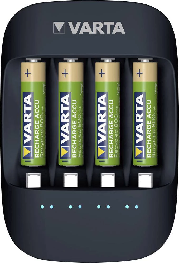 Punjač za okrugle baterije NiMH Eco Charger Varta uklj. baterije na punjenje mikro (AAA), mignon (AA) slika