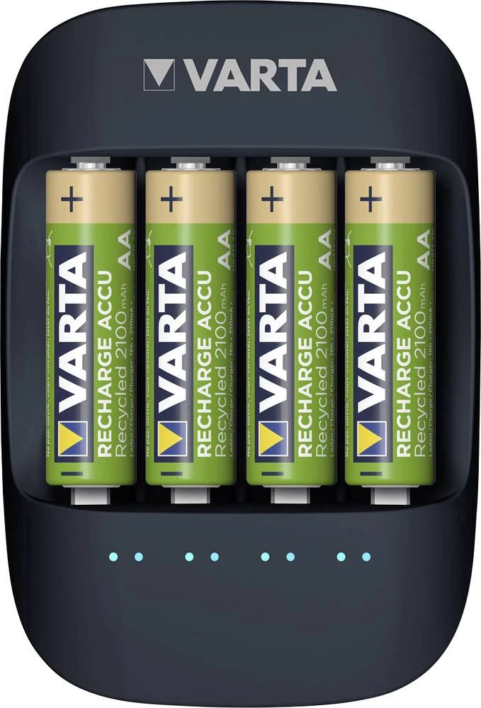 Punjač za okrugle baterije NiMH Eco Charger Varta uklj. baterije na punjenje mikro (AAA), mignon (AA) slika