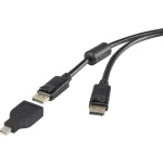 Renkforce DisplayPort Priključni kabel [1x Muški konektor DisplayPort - 1x Muški konektor Mini DisplayPort] 1.80 m Crna