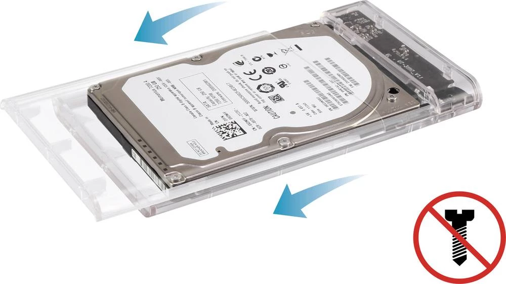 Kućište za tvrdi disk SATA 2.5  Renkforce RF-3425174 SATA III, USB-C&trade; USB 3.1 slika