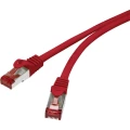 LAN (RJ45) Mreža Priključni kabel CAT 6 S/FTP 30 m Crvena sa zaštitom za nosić, pozlaćeni kontakti, Vatrostalan Renkforce slika