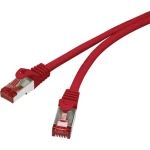 LAN (RJ45) Mreža Priključni kabel CAT 6 S/FTP 2 m Crvena sa zaštitom za nosić, pozlaćeni kontakti, Vatrostalan Renkforce
