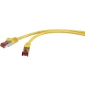 LAN (RJ45) Mreža Priključni kabel CAT 6 S/FTP 10 m Žuta sa zaštitom za nosić, pozlaćeni kontakti, Vatrostalan Renkforce slika