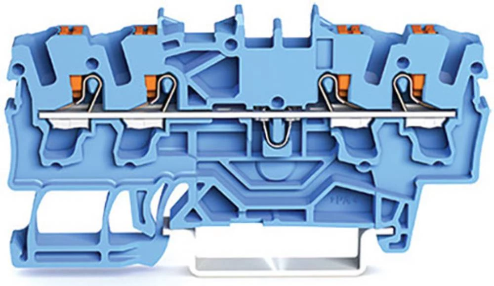 WAGO 2202-1404 prolazna stezaljka 5.20 mm Push-In-stezaljka plave boje 100 komada slika