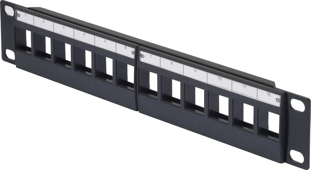 10  Prednje maska za mrežni ormar Renkforce RF-3521388 Crna slika