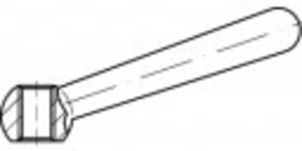 TOOLCRAFT DIN 99 A 2 Obrazac N Konusne ručke s prijanjanjem konca, nagibom ručke Oznaka: N 80 M 10 (1 komad) 1 ST slika