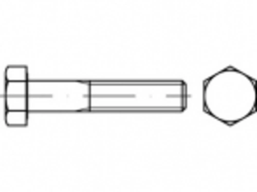 Vijci s šesterokutnom glavom M10 160 mm Vanjski šesterokutni ISO 4014 Nehrđajući čelik A4 50 ST TOOLCRAFT TO-5365545 slika