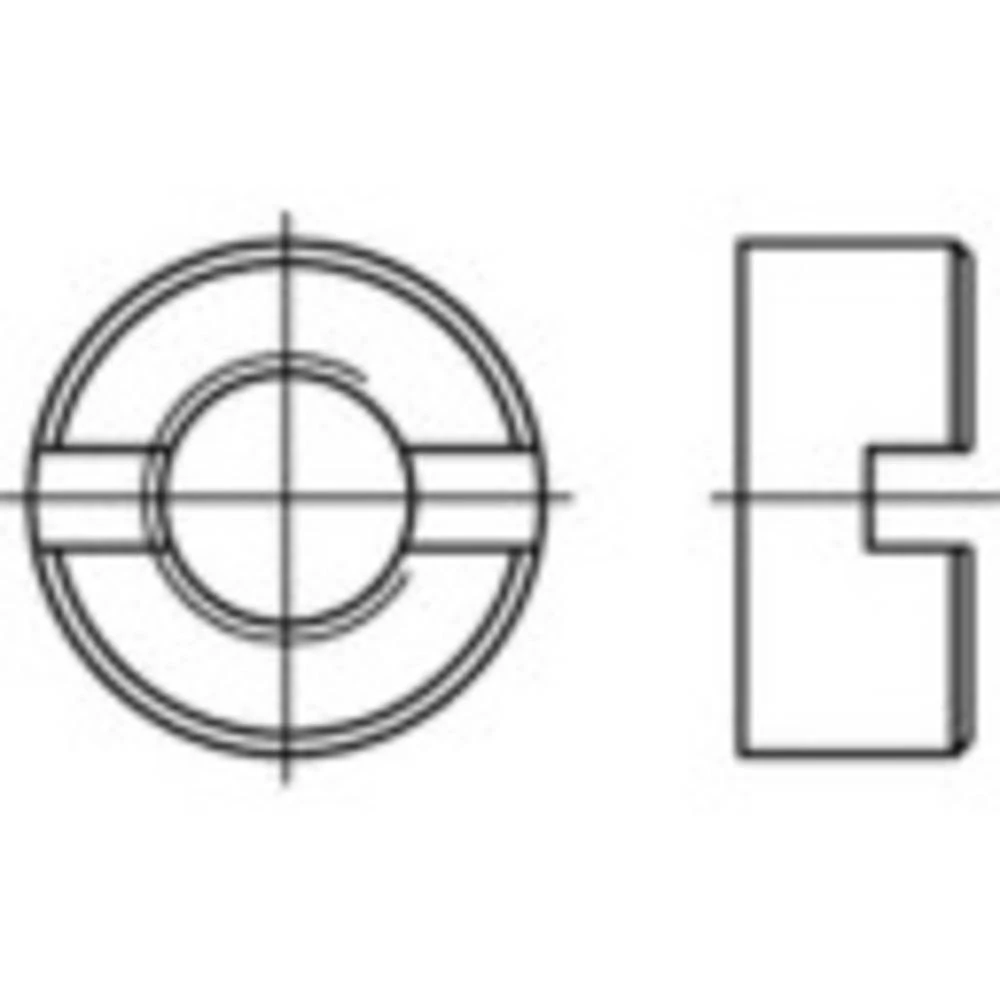 Matica sa prorezom M3 DIN 546 Nehrđajući čelik A2 200 ST TOOLCRAFT TO-5380863 slika