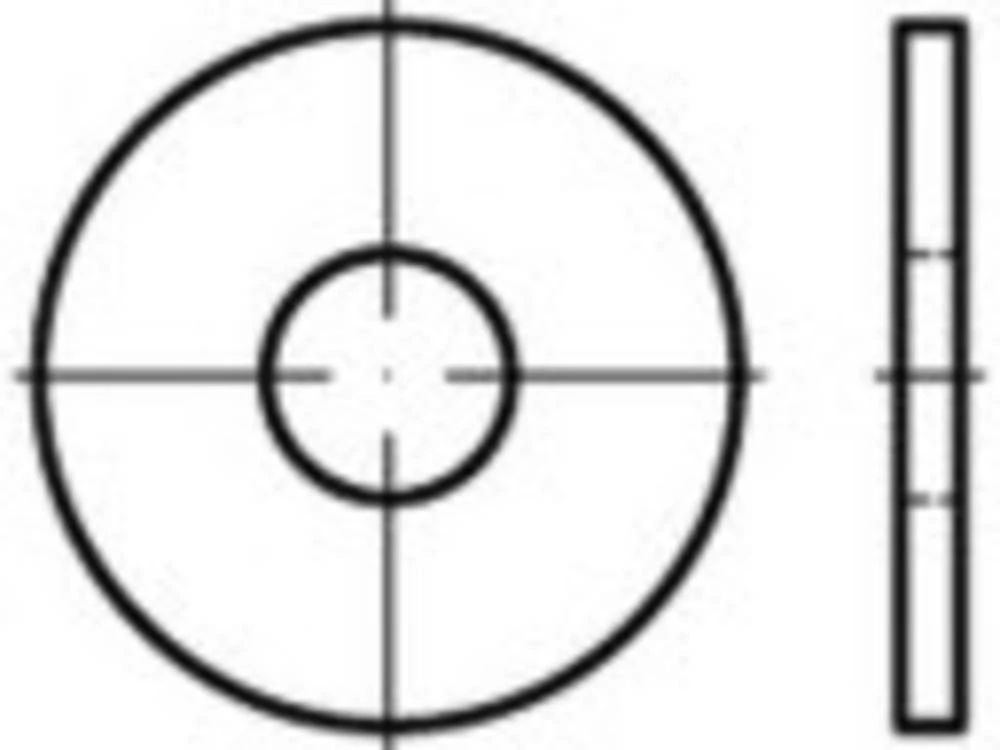 Podložne pločice 10 mm ISO 7435 Čelik 250 ST TOOLCRAFT TO-5433897 slika