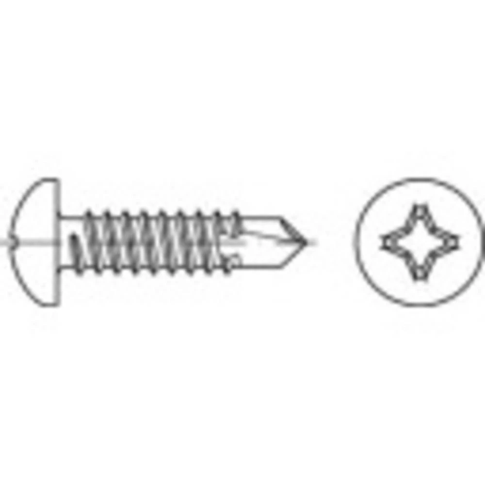 Samourezni vijci 2,9 mm 13 mm Križni Philips ISO 15481 Čelik Galvansko pocinčani 1000 ST TOOLCRAFT TO-5441394 slika
