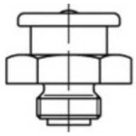 TOOLCRAFT DIN 3404 mesing M-Fein ravna matica mlaznice s dimenzijom metrične fine duljine: M 10 x 1 SW 17 N/A 100 ST