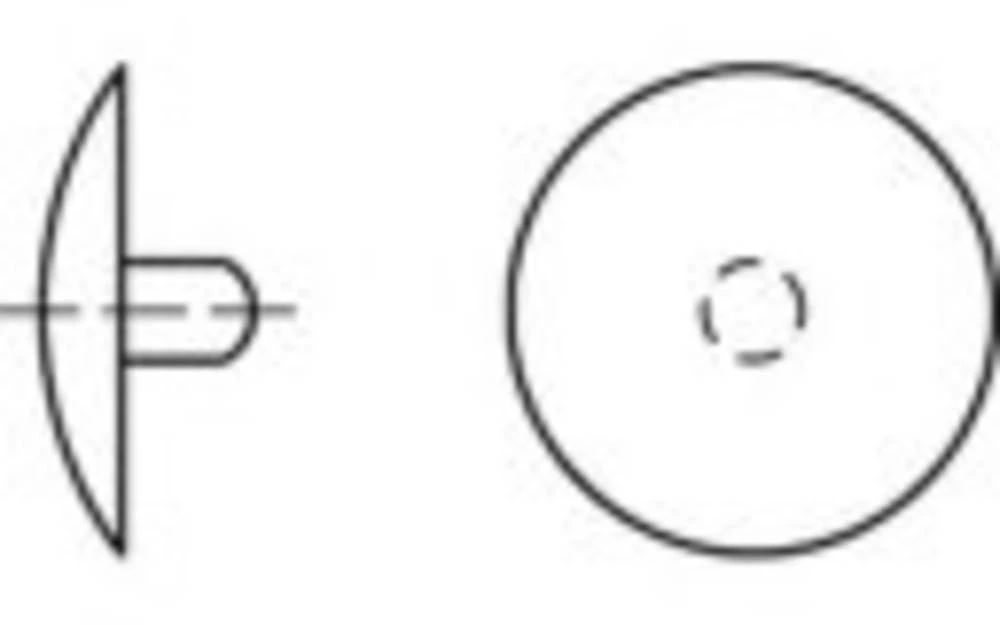 TOOLCRAFT Članak 88001 Plastični IL tamno smeđe ukrasne kape w. Olovka f. Čipboard / ABC-SPAX vijci s unutarnjim otvorom IL Dime slika