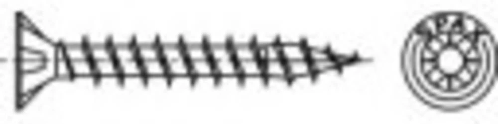 Vijci za iverice 100 mm Križni Pozidriv 88094 Nehrđajući čelik A2 200 ST 880949209050100 slika