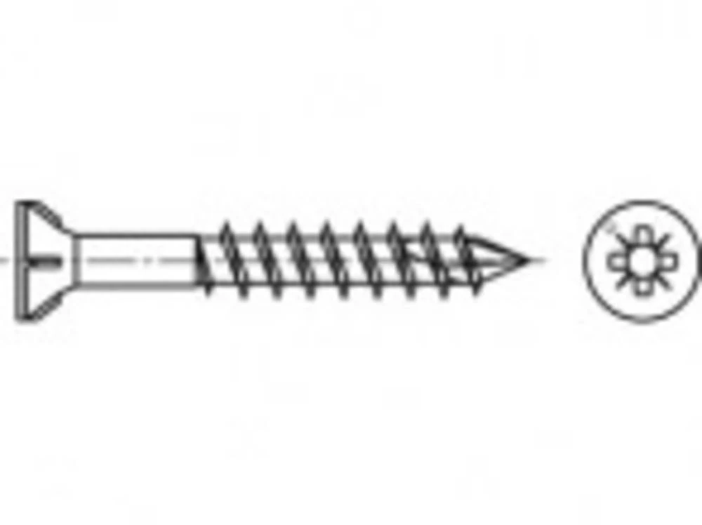 Upušteni vijci 3,5 mm 40 mm Križni Pozidriv 88190 Nehrđajući čelik A2 200 ST 881909240035040 slika