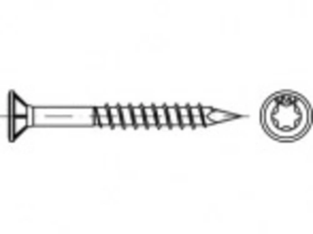 Vijak za drvo 90 mm Torx 89018 Nehrđajući čelik A2 100 ST 890189200050090 slika