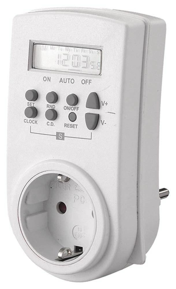Uklopni sat Digitalno Tjedni program Bachmann 852.103 3680 W IP20 Program ON/AUTO/OFF slika