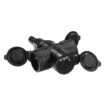 Spojka sa zaštitnim kontaktom Guma, Silikon 250 V Crna IP44 Bachmann 913.170