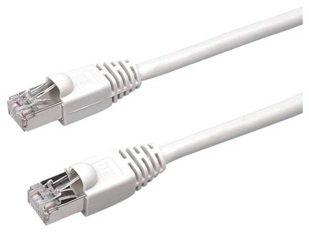 LAN (RJ45) Mreža Priključni kabel CAT 6 S/FTP 3.00 m Siva Vatrostalan, sa zaštitom za nosić Bachmann slika